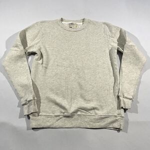 Parks Project Mens Ivory Crew Fleece Long Sleeve Pullover Sweatshirt XS USA Made